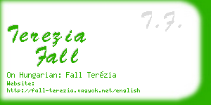 terezia fall business card